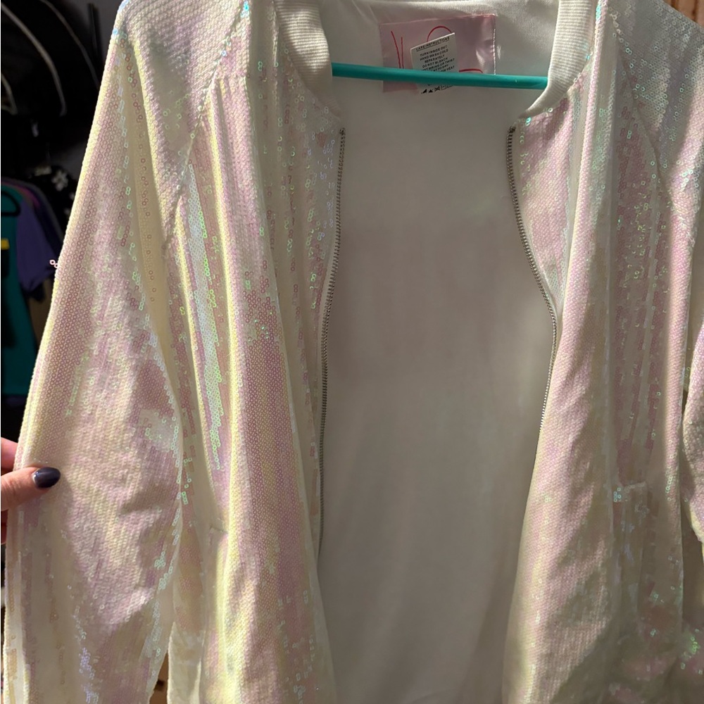 Hayley Paige sequin bride bomber - Picture 8 of 12